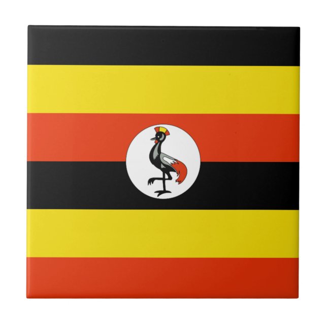 Uganda Flag Keramik Tile Fliese (Vorderseite)