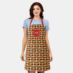 UGANDA FLAG Monogramm Ugandan Schürze