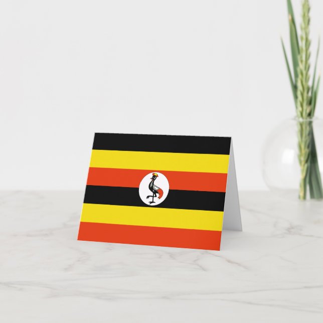 Uganda Flag Notecard Karte (Vorderseite)