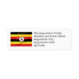 UGANDA FLAG Personalisierte Rücksendeadresse