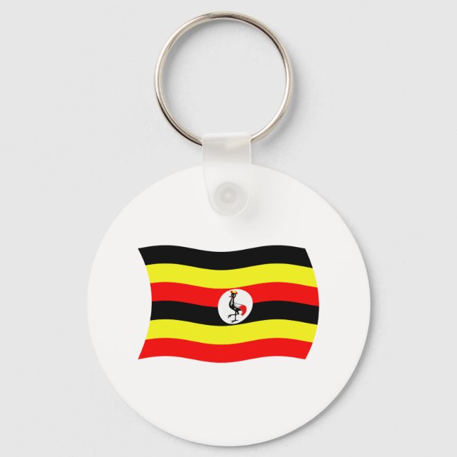 Uganda Flag Schlüsselanhänger (Vorderseite)