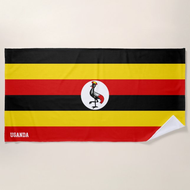 Uganda Flag Splendid Patriotic Strandtuch (Vorderseite)