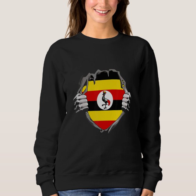 Uganda Flag Sweatshirt (Vorderseite)