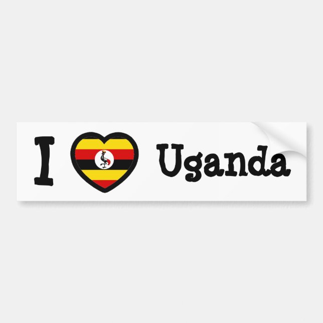 Uganda-Flagge Autoaufkleber (Vorne)