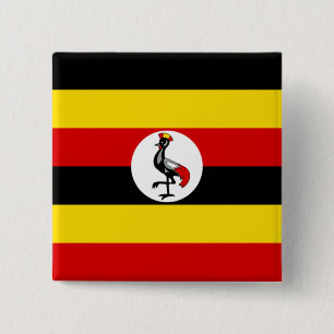 Uganda-Flagge Button