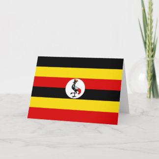 Uganda-Flagge Dankeskarte