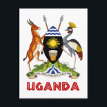 UGANDA - Flagge/Emblem/Wappen/Symbol Postkarte<br><div class="desc">UGANDA - Flagge/Emblem/Wappen/Symbol</div>