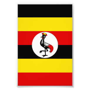 Uganda-Flagge Fotodruck