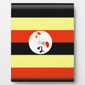 Uganda-Flagge Fotoplatte