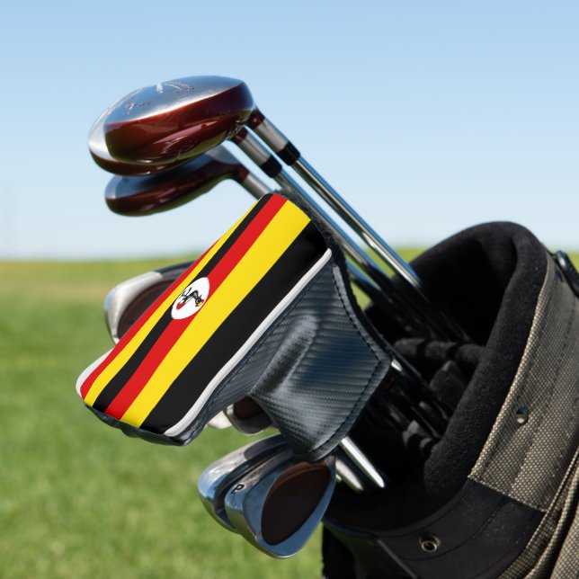Uganda-Flagge Golf Headcover (In Situ)