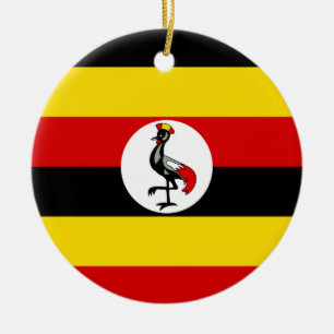 Uganda-Flagge Keramik Ornament