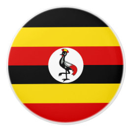 Uganda-Flagge Keramikknauf