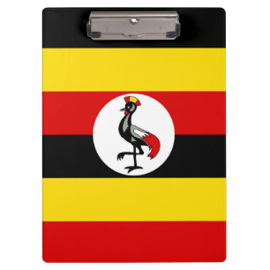 Uganda-Flagge Klemmbrett