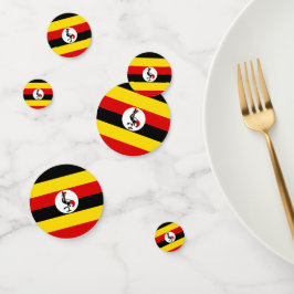Uganda-Flagge Konfetti