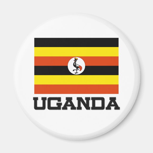 Uganda-Flagge Magnet (Vorne)