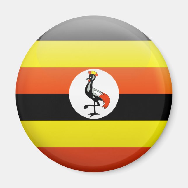 Uganda-Flagge Magnet (Vorne)