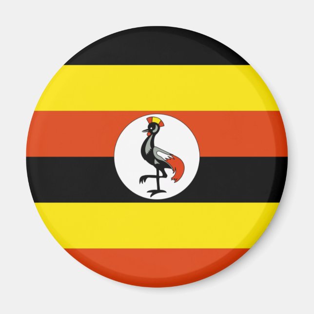 uganda-Flagge Magnet (Vorne)