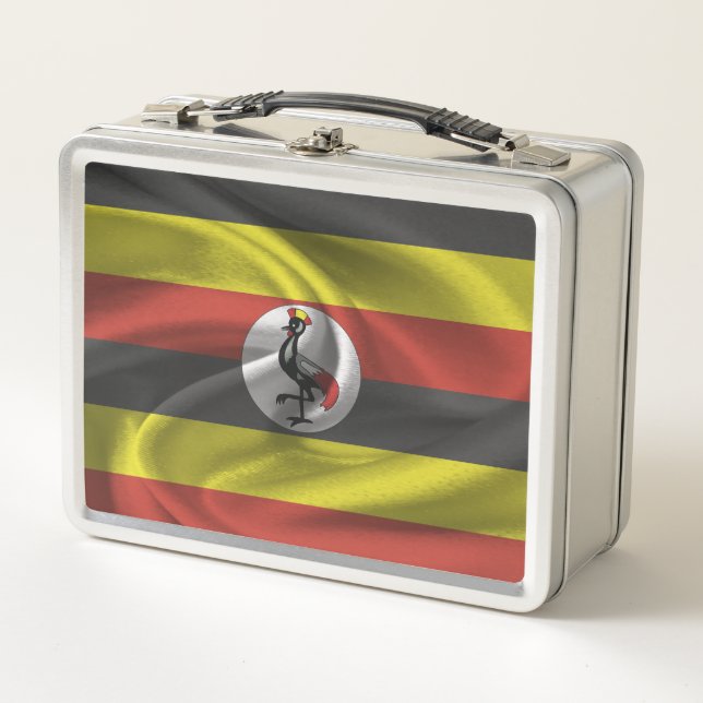 Uganda-Flagge Metall Brotdose (Vorderseite)