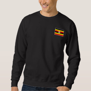 Uganda-Flagge mit Vintagen ugandischen Nationalfar Sweatshirt