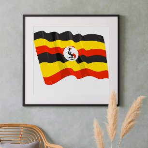 Uganda-Flagge Poster