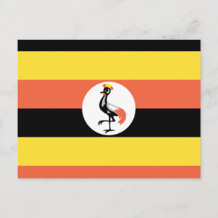 Uganda-Flagge Postkarte