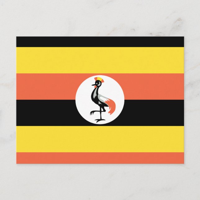 Uganda-Flagge Postkarte (Vorderseite)