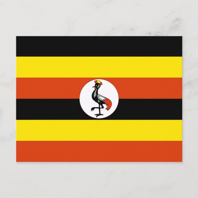 uganda-Flagge Postkarte (Vorderseite)