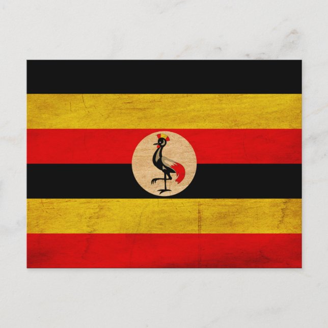 Uganda-Flagge Postkarte (Vorderseite)