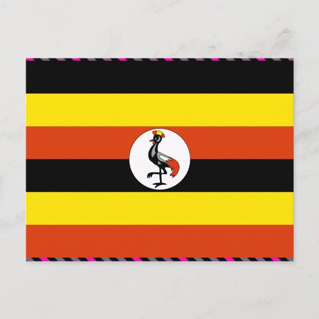 Uganda-Flagge Postkarte (Vorderseite)