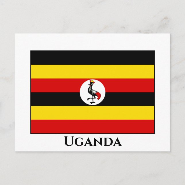 Uganda-Flagge Postkarte (Vorderseite)