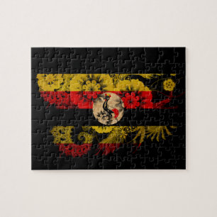 Uganda-Flagge Puzzle