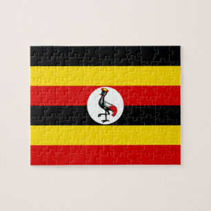 Uganda-Flagge Puzzle