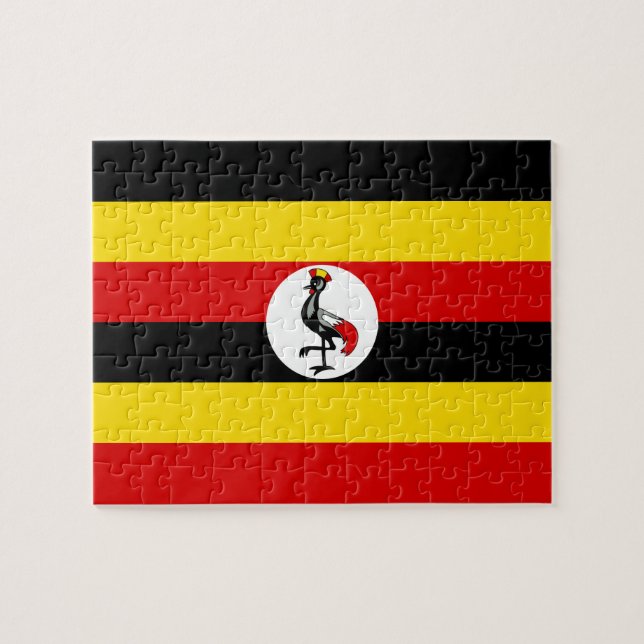 Uganda-Flagge Puzzle (Horizontal)