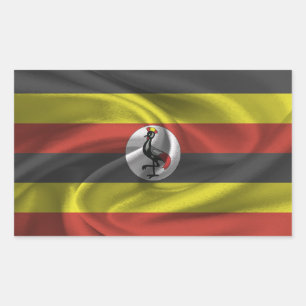 Uganda-Flagge Rechteckiger Aufkleber