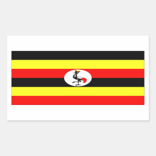 Uganda-Flagge Rechteckiger Aufkleber