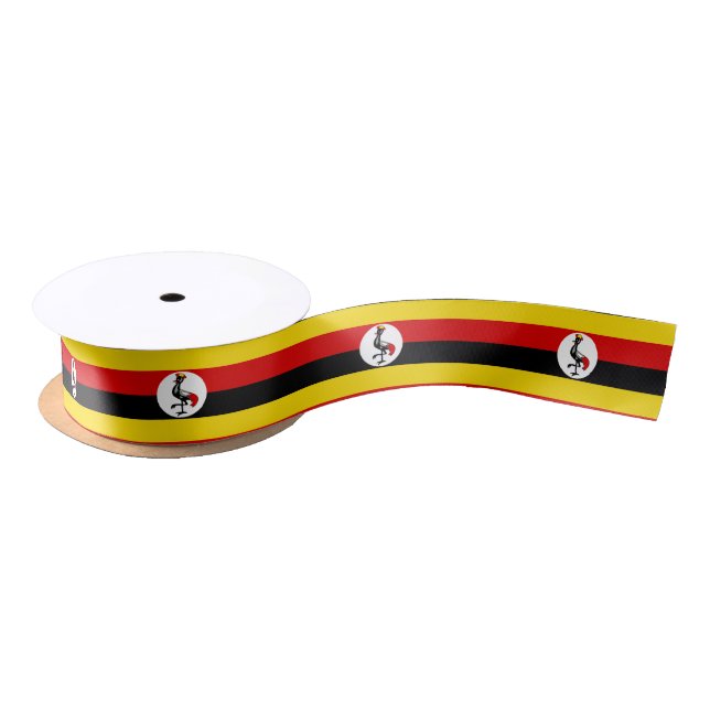 Uganda-Flagge Satinband (Spule)