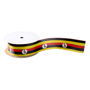 Uganda-Flagge Satinband