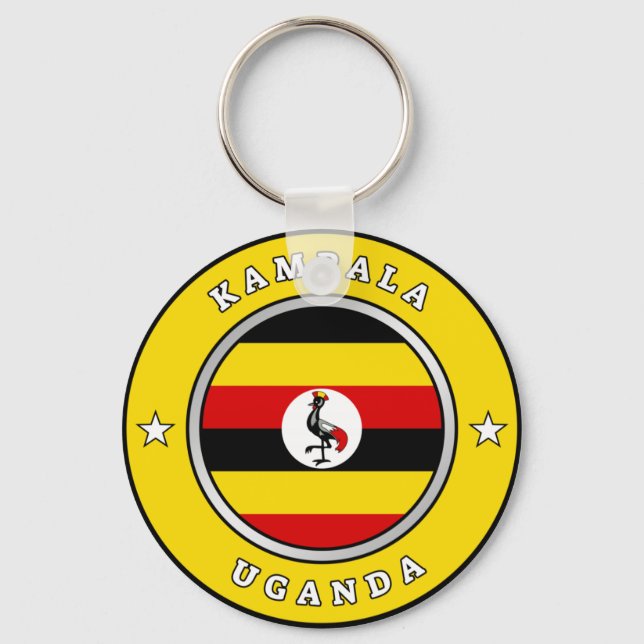Uganda-Flagge Schlüsselanhänger (Vorderseite)