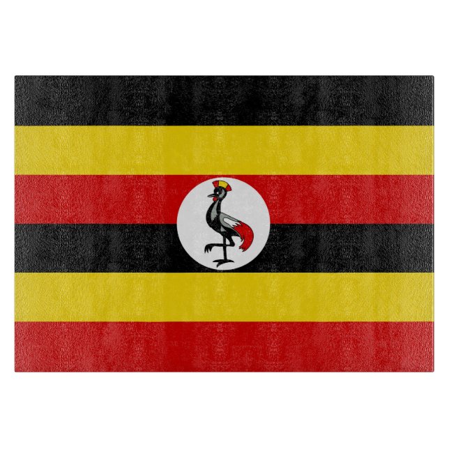 Uganda-Flagge Schneidebrett (Vorderseite)