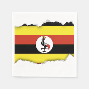 Uganda-Flagge Serviette
