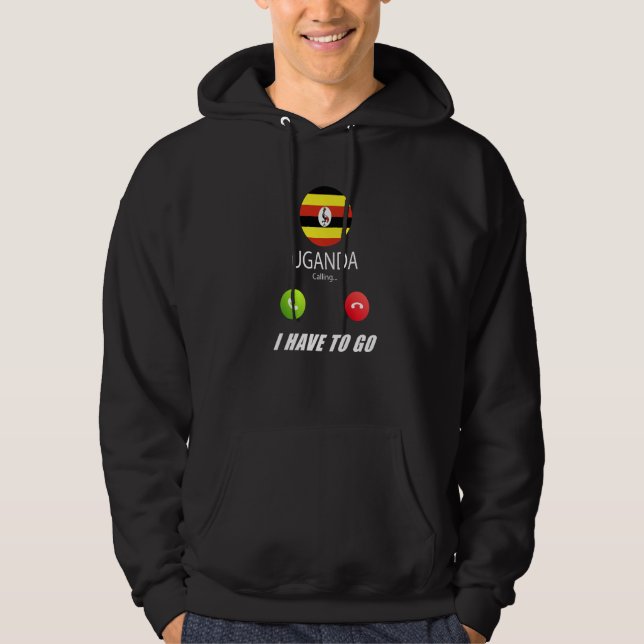 Uganda-Flagge Souvenir Uganda Ruft  Hoodie (Vorderseite)