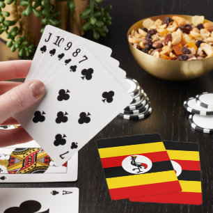Uganda-Flagge Spielkarten