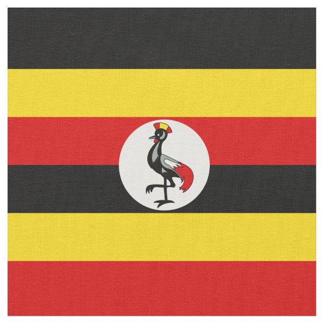 Uganda-Flagge Stoff (Nahaufnahme)