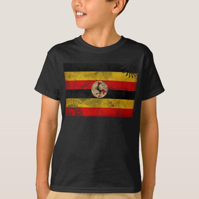 Uganda-Flagge T-Shirt (Vorderseite)