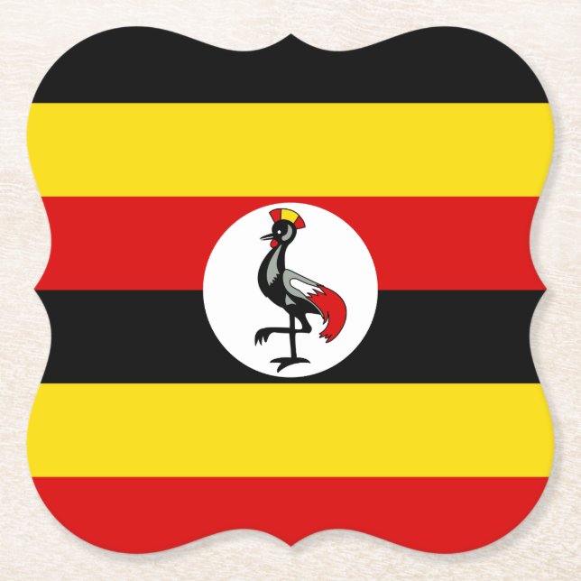 Uganda-Flagge Untersetzer (Vorderseite)