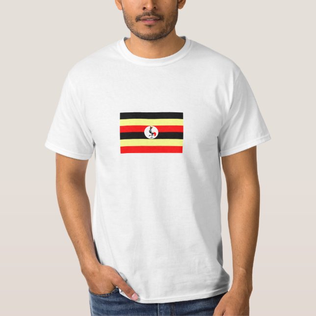 Uganda-Flaggen-T - Shirt (Vorderseite)