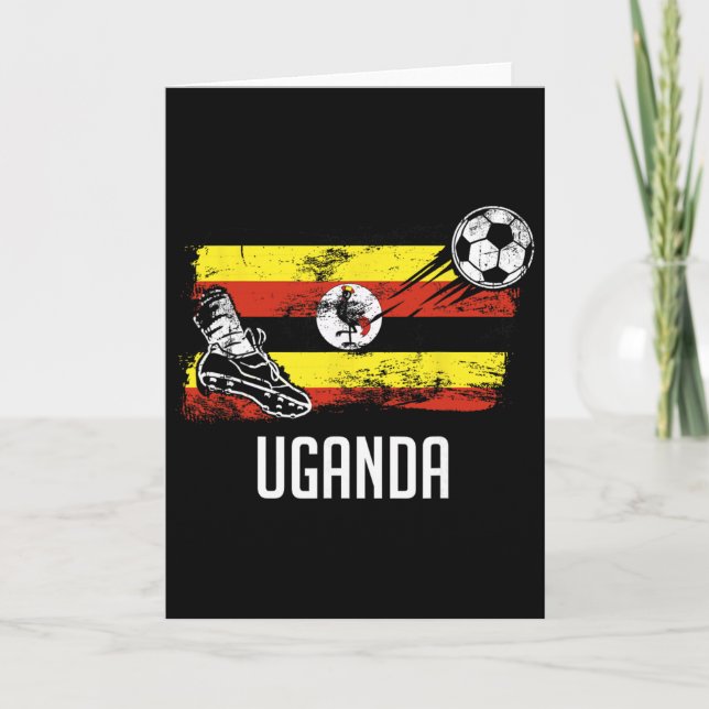 Uganda-Flaggen-Trikot ugandische Fußballmannschaft Karte (Vorderseite)