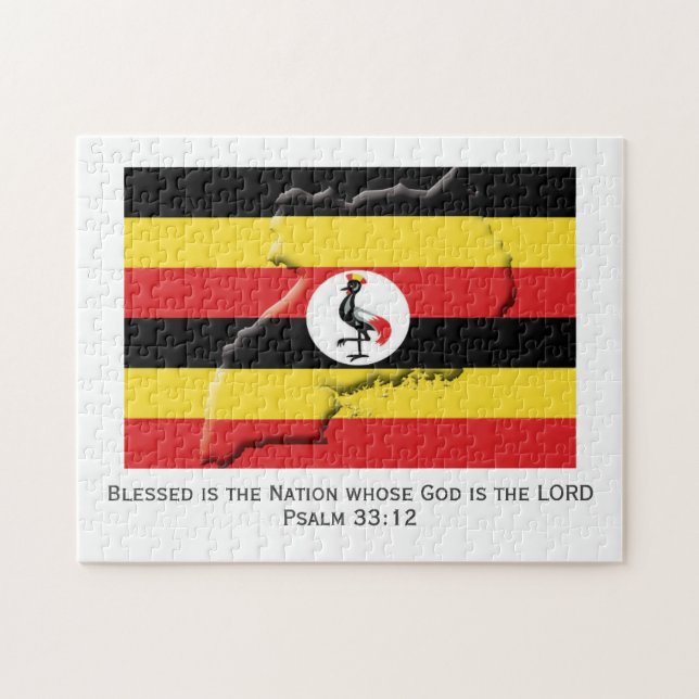 UGANDA | Gesegnete Nation | UGANDAN FLAG Puzzle (Horizontal)