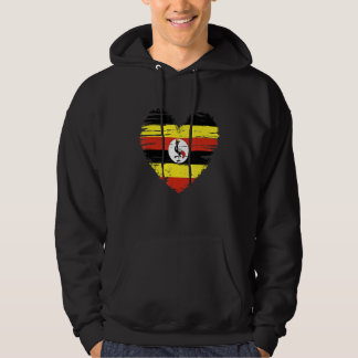 Uganda Herz Ugandan Flag Ugandan Pride Hoodie