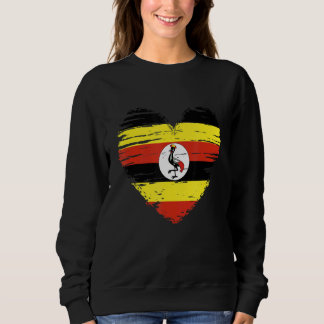 Uganda Herz Ugandan Flag Ugandan Pride Sweatshirt